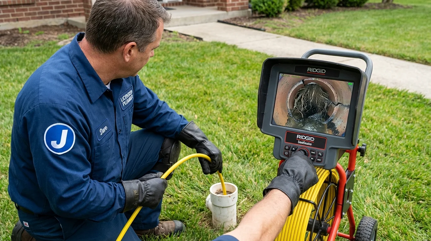 Sewer camera inspection being performed by Johns Plumbing LLC in Richardson